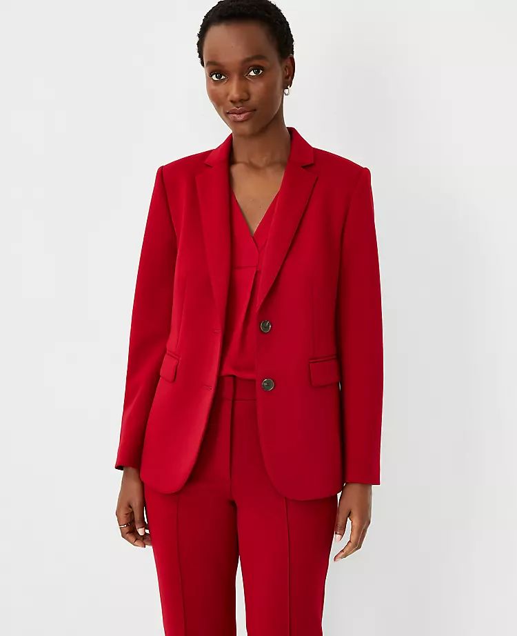 The Notched Two Button Blazer in Double Knit | Ann Taylor (US)