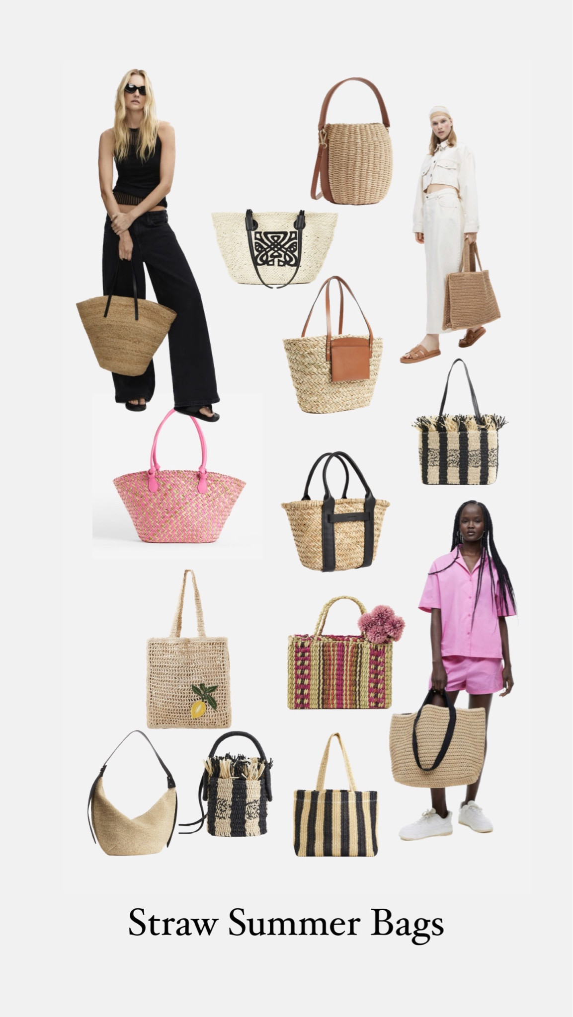 Straw Summer Baskets 
#summerbaskets
#summerbags

#LTKunder100 #LTKstyletip #LTKSeasonal