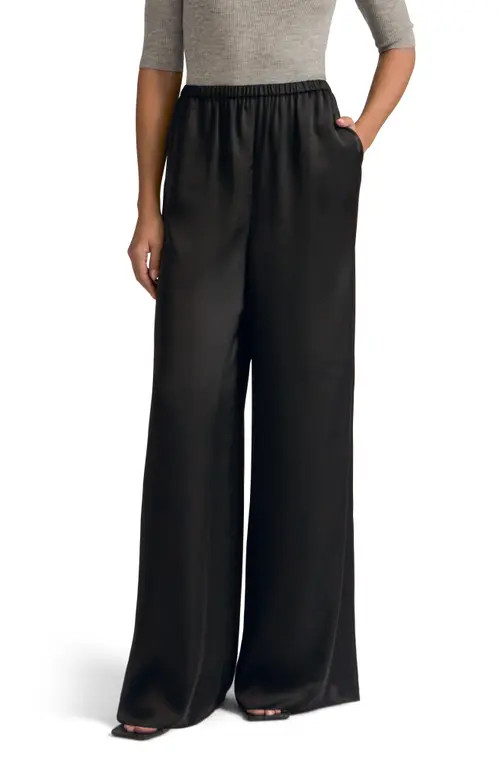 Favorite Daughter Effortless Wide Leg Pants in Black at Nordstrom, Size X-Large | Nordstrom