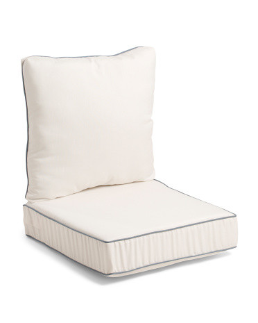 Made In Usa Indoor Outdoor Zippered Deep Seat Cushion With Piped Edges | Marshalls