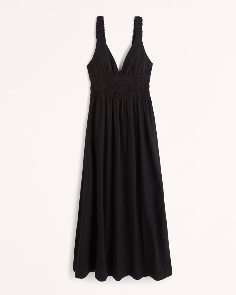 Scrunchie Strap Maxi Dress | Abercrombie & Fitch (US)