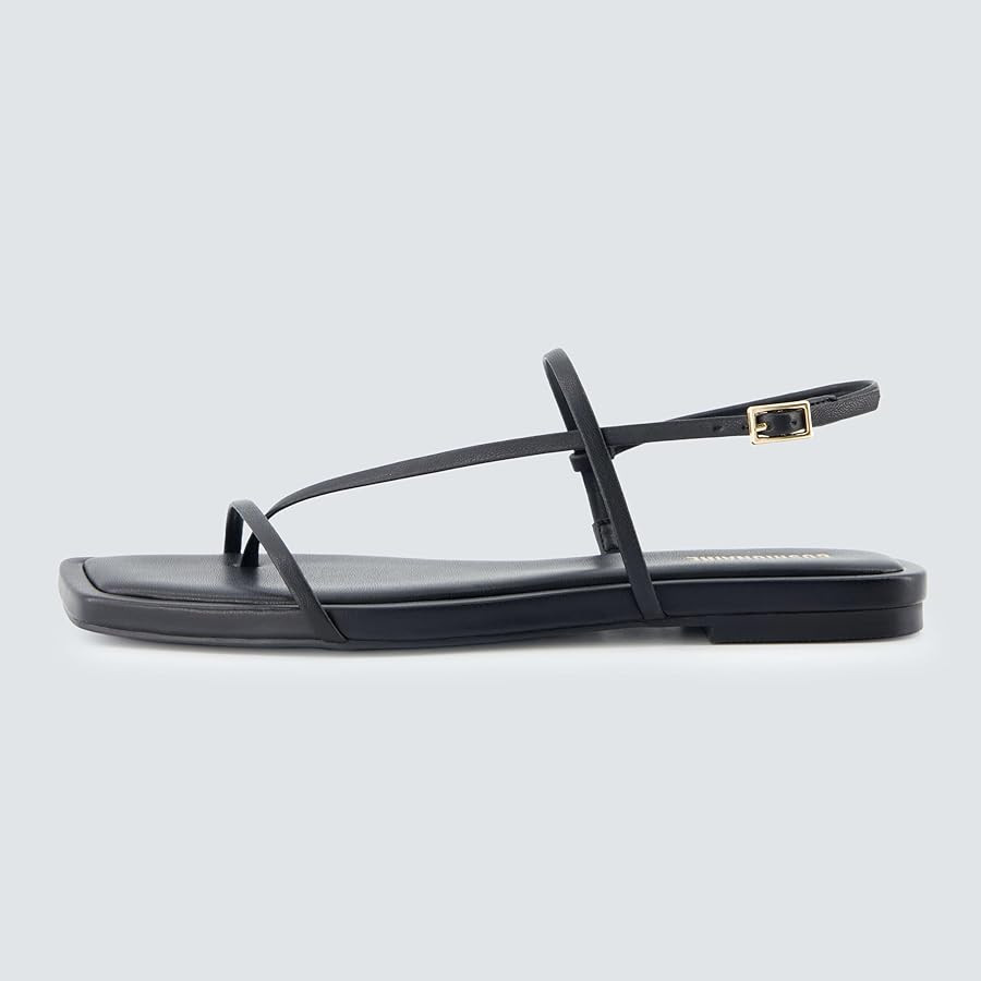 CUSHIONAIRE Women's Glory strappy flat sandal +Memory Foam and Wide Widths Available | Amazon (US)