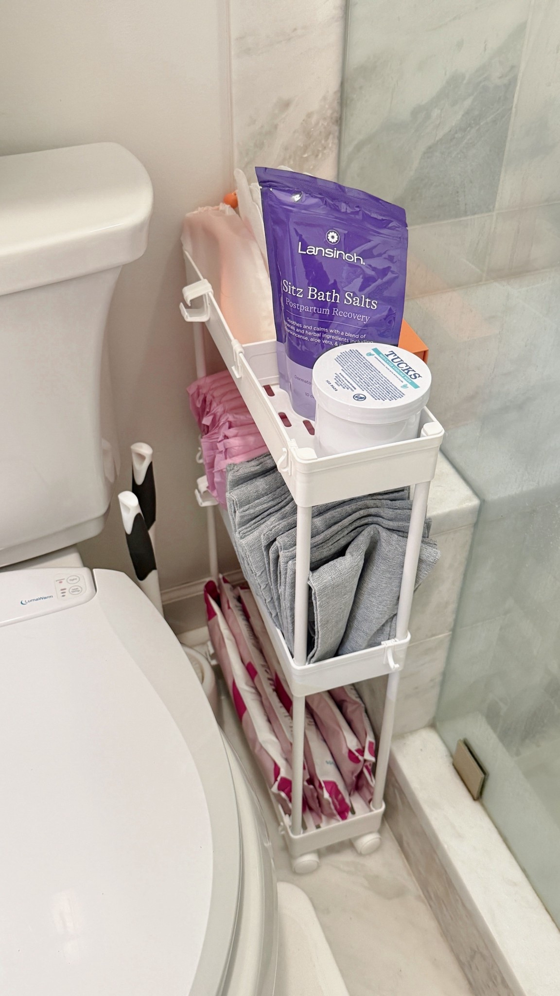 Bathroom postpartum care cart