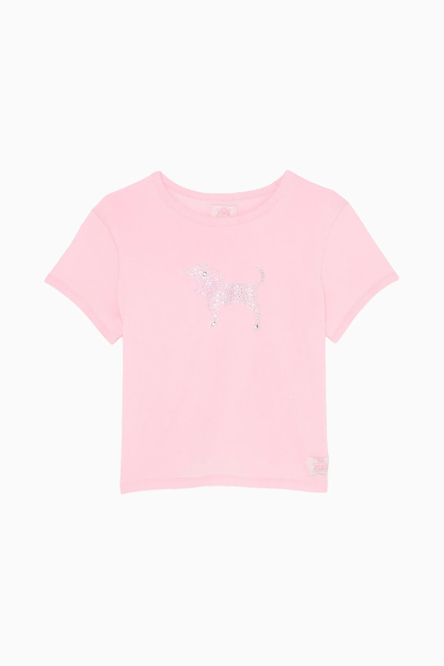 PINK x LoveShackFancy Cotton Baby Tee - PINK LOLLIPOP WASH / S | LoveShackFancy
