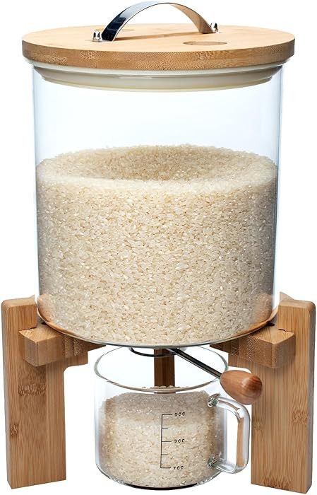 Rice Dispenser, Rice Storage Container, Flour and Cereal Container for Kitchen Organization and P... | Amazon (US)