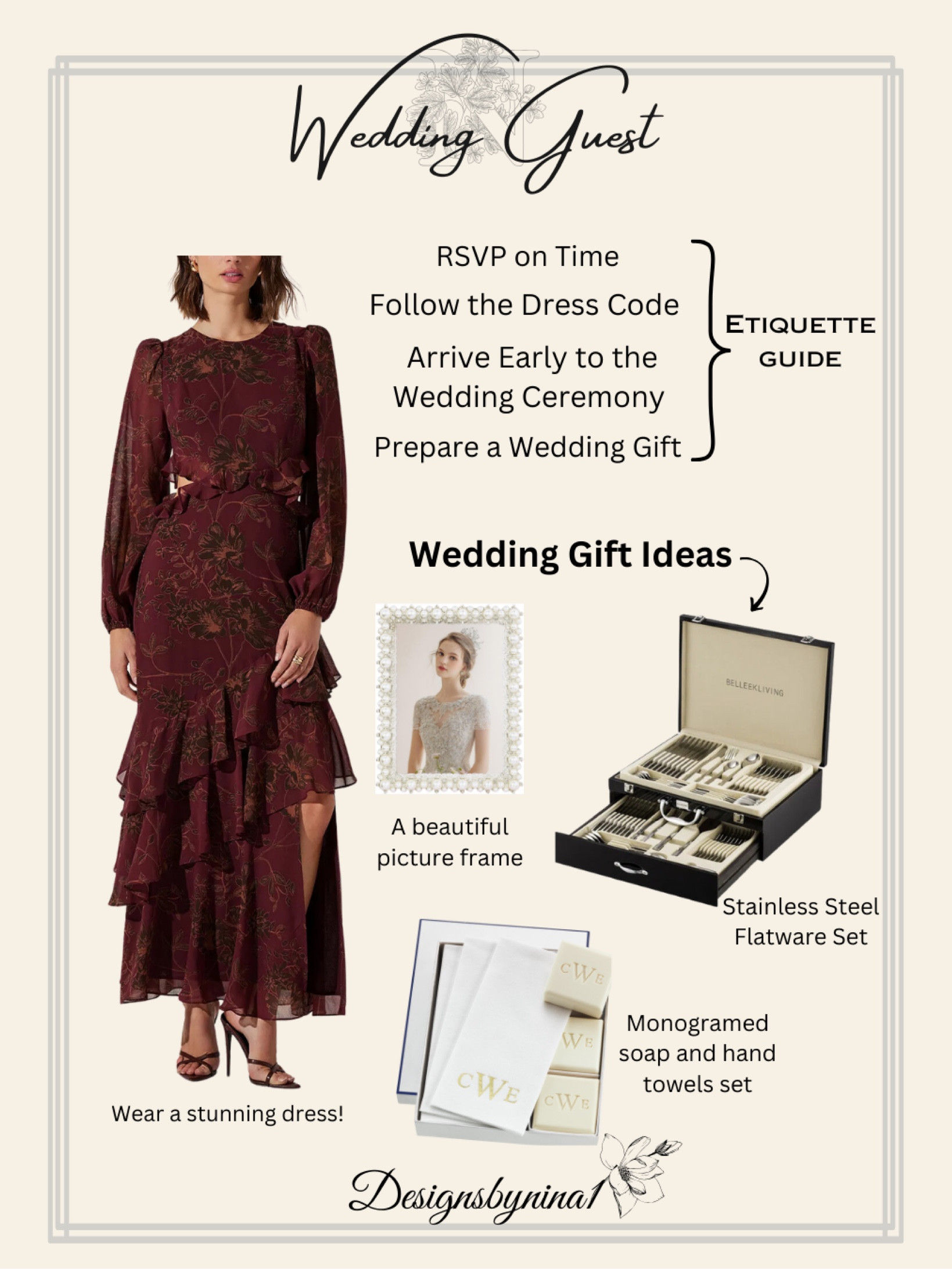 🥂Wedding Guest Etiquette & Gift Guide! 

Fall Wedding Guest Dress | Dresses | Fall Fashion | Fall Dresses | Party Dresses | Wedding Gift Ideas | Holiday Dresses |  Burgundy Dress | Wedding Gift Guide

#LTKWedding #LTKStyleTip #LTKParties