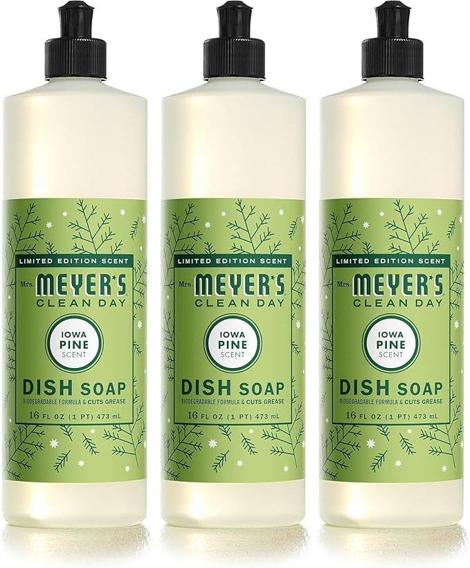 MRS. MEYER'S CLEAN DAY Liquid Dish Soap, Biodegradable Formula, Limited Edition Iowa Pine, 16 fl.... | Amazon (US)