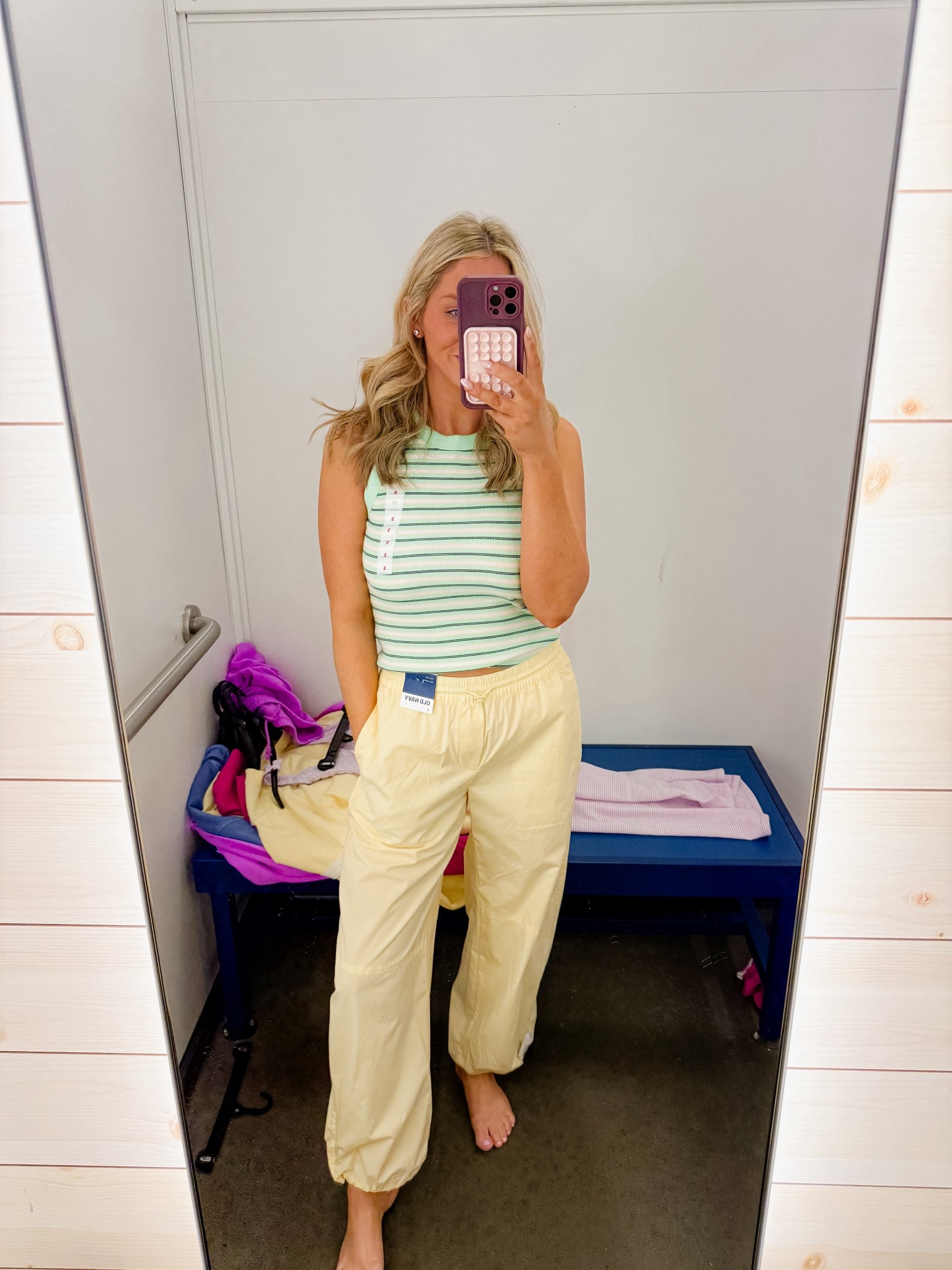 The cutest outfit! Love these yellow pants/ wearing a small in both 💛

#LTKootd #LTKActive