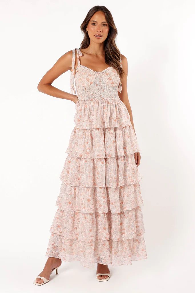 Kristah Maxi Dress - Peach Floral | Petal & Pup (US)