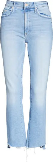 The Insider High Waist Step Frayed Hem Crop Jeans | Nordstrom