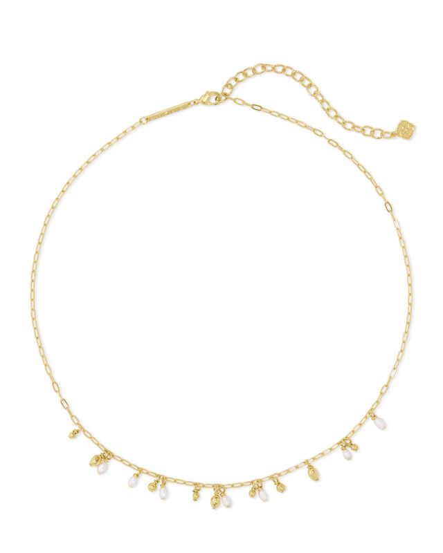 Mollie Gold Choker Necklace in Freshwater Cultured Pearl | Kendra Scott