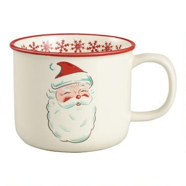 Retro Santa Merry Christmas Mugs Set of 4 | World Market