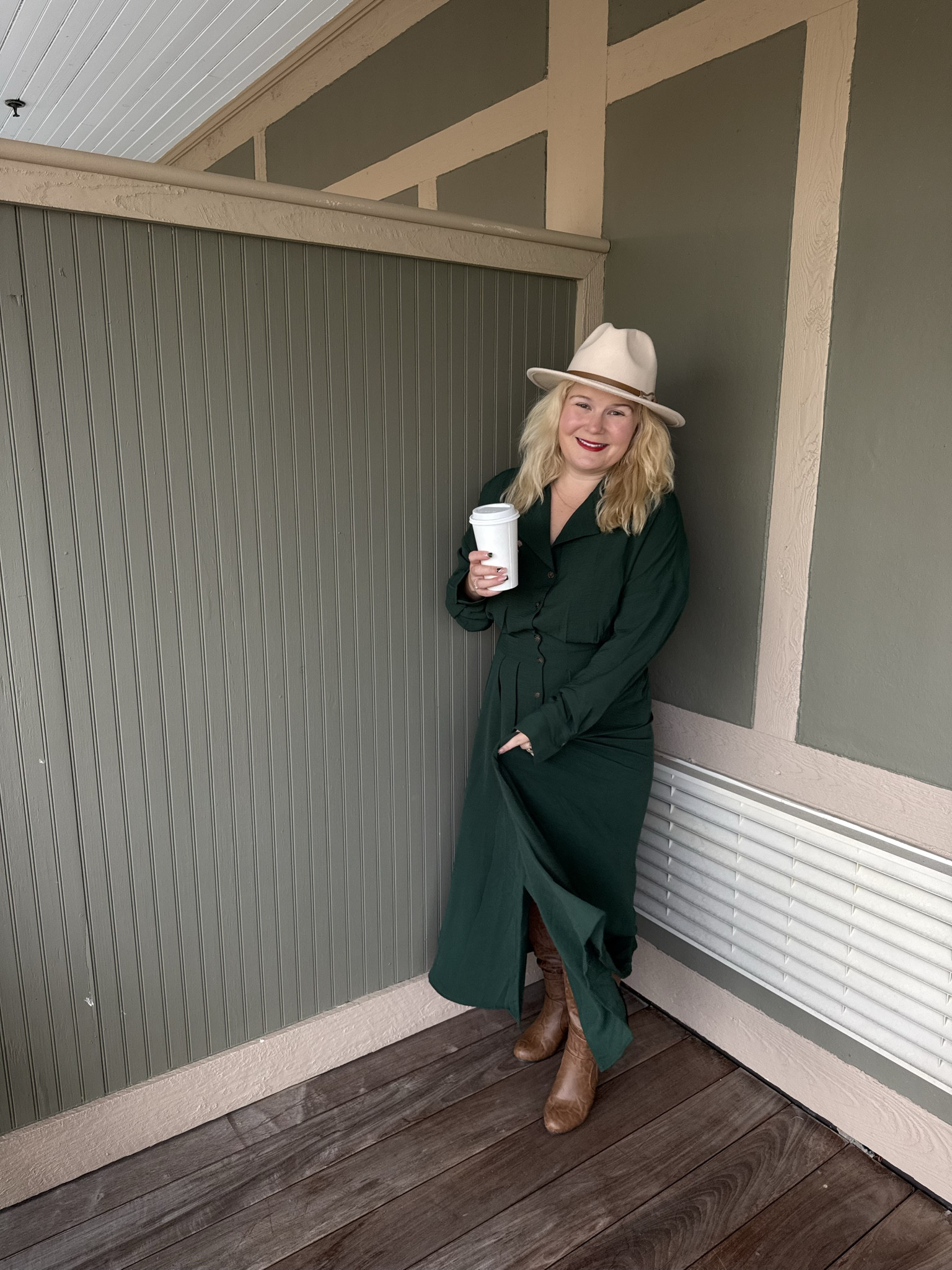 Wednesday ootd. Love this green dress which is perfect for the holidays. Fit is true to size. 

#LTKootd #LTKStyleTip #LTKPetite