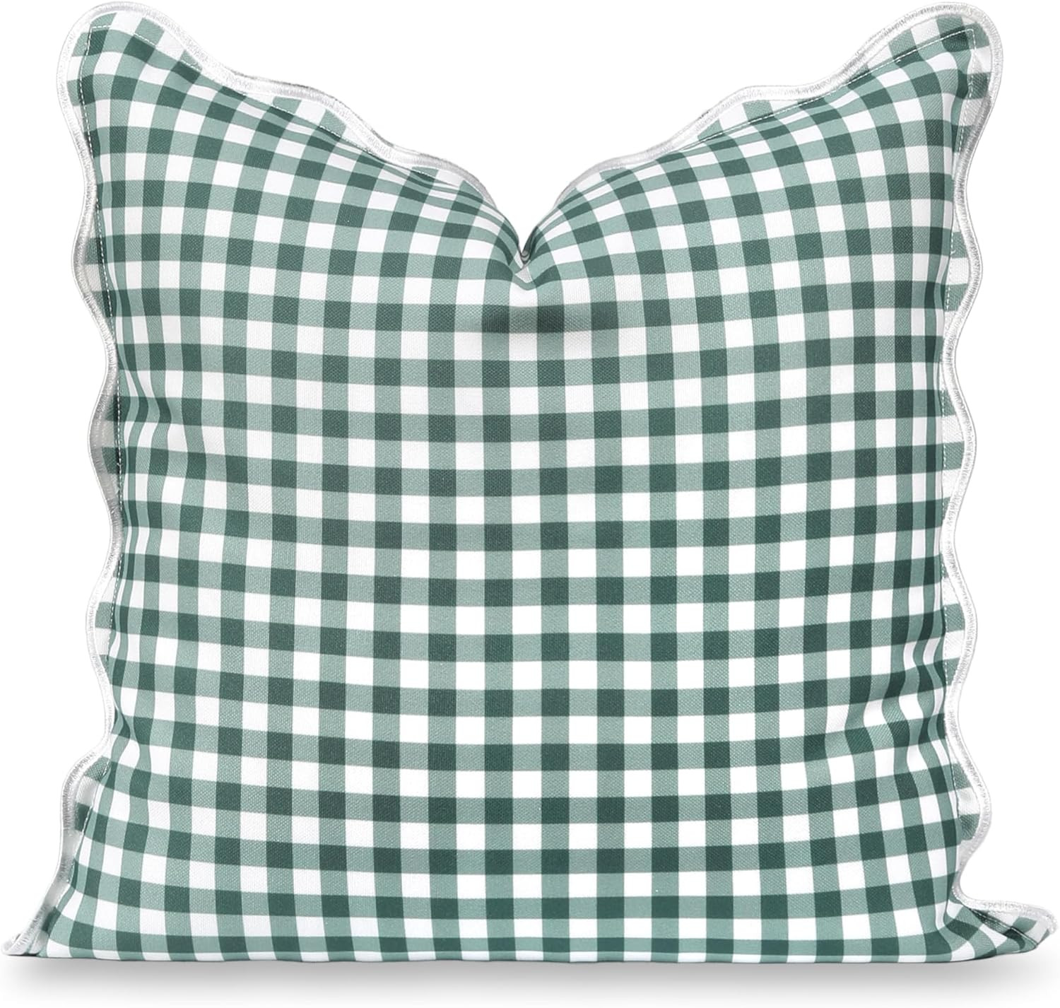 Hofdeco Premium Coastal Grandmillennial Scalloped Patio Indoor Outdoor Throw Pillow Cover Only, 2... | Amazon (US)