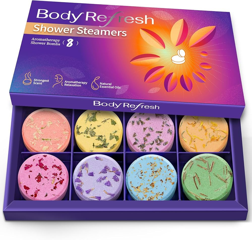 Shower Steamers Aromatherapy - 8 Pack Shower Bombs with Essential Oils, Christmas Gifts for Women... | Amazon (US)
