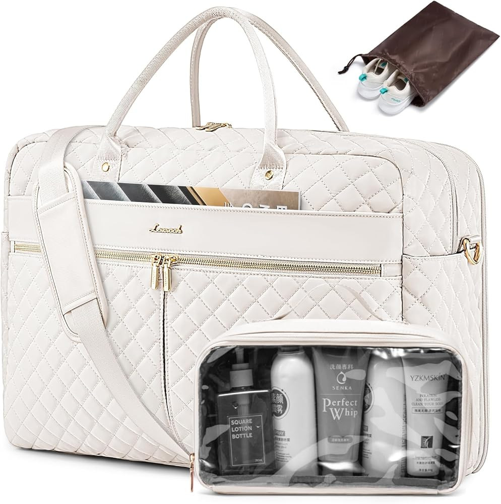 LOVEVOOK Travel Duffle Bag for Women, Weekender Overnight Bag with Laptop Compartment, Carry on B... | Amazon (US)