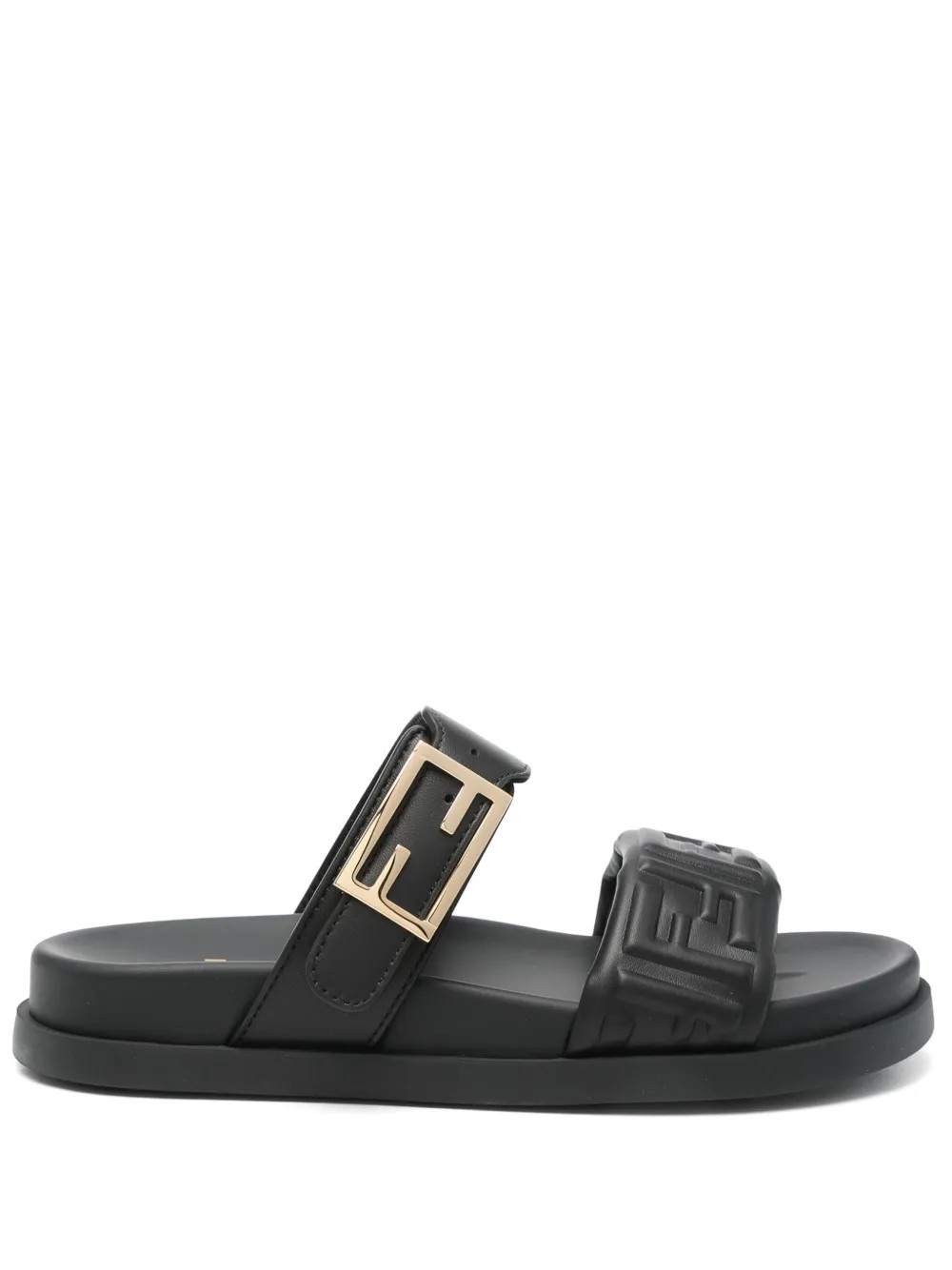 FENDI nappa-leather Sandals | Black | FARFETCH | Farfetch Global