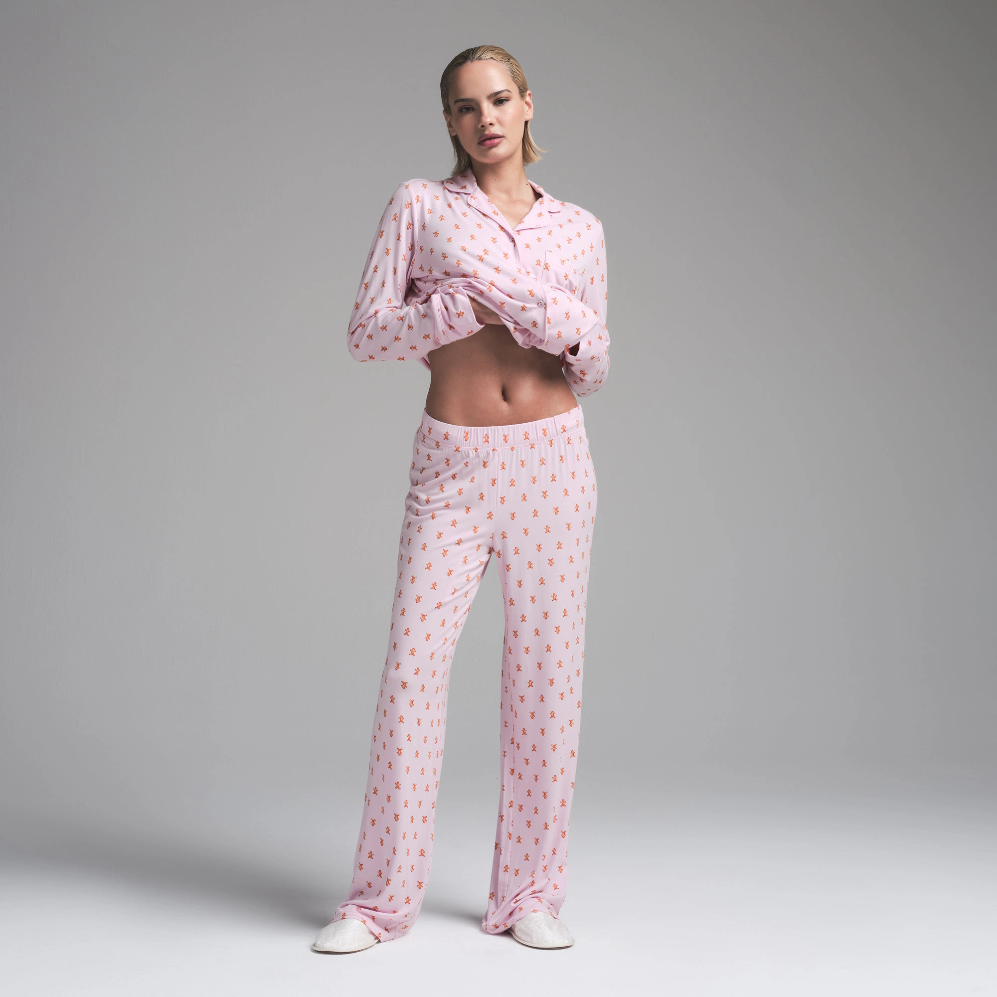 LONG SLEEVE BUTTON UP SET | SKIMS (US)