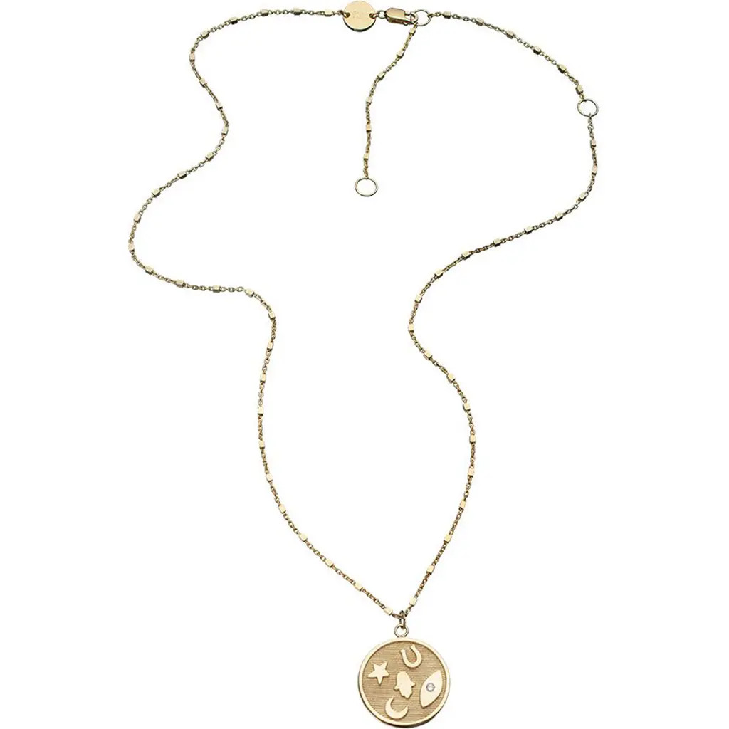 Jennifer Zeuner Rasha Coin Pendant Necklace in Gold Vermeil at Nordstrom | Nordstrom