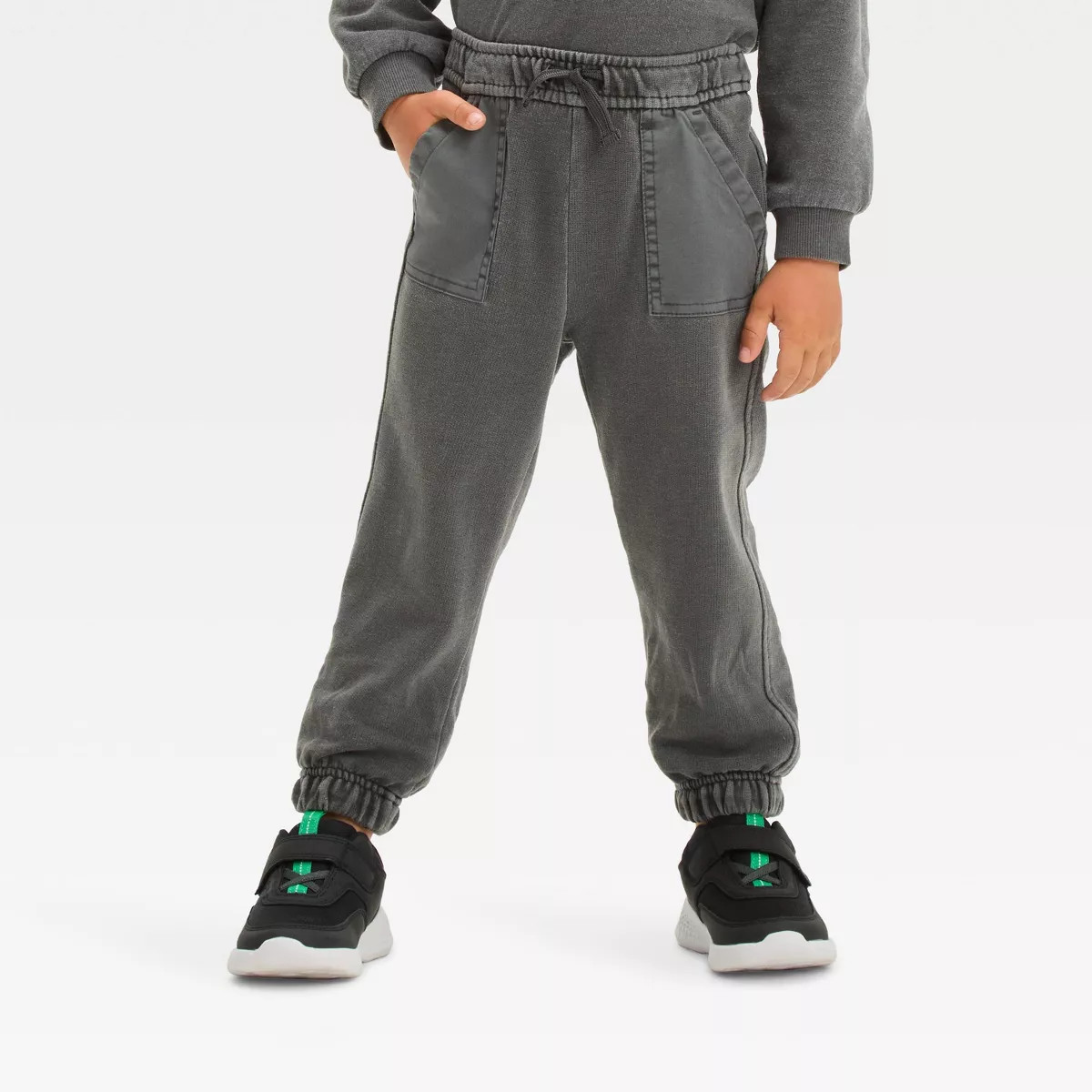 Toddler Boys' Pull-On French Terry Jogger Pants - Cat & Jack™ Charcoal Gray 5T | Target