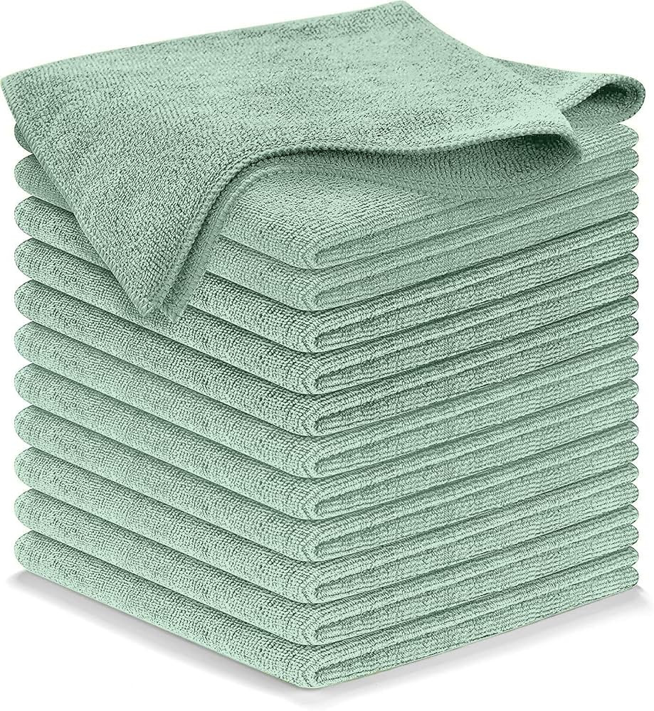 USANOOKS Microfiber Cleaning Cloth - Sea Green - 12Pcs (12.5x12.5 inch) High Performance - 1200 W... | Amazon (US)