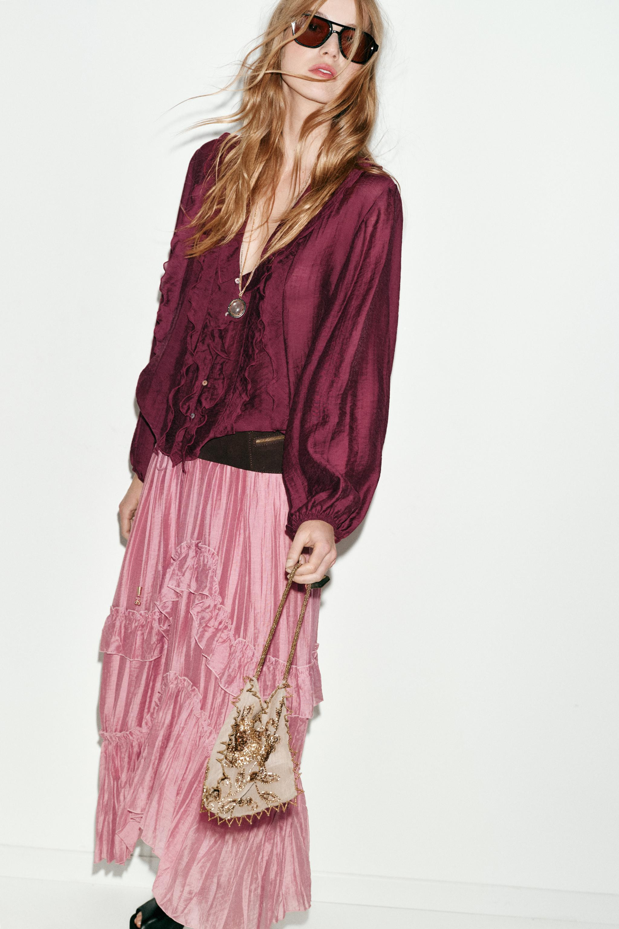 RUFFLED POLKA DOT BLOUSE | Zara US