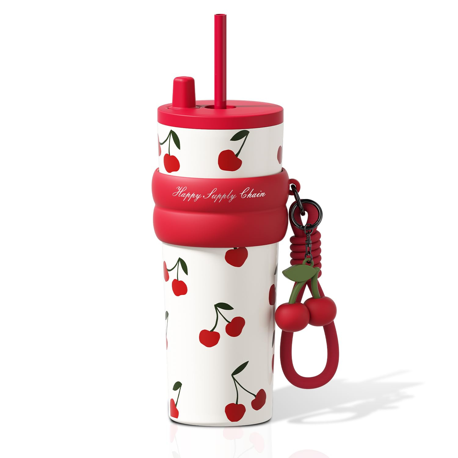 24 oz Stainless Steel Tumbler with Lid and Straw, Insulated Water Bottle Leak Proof for Hot and C... | Amazon (US)