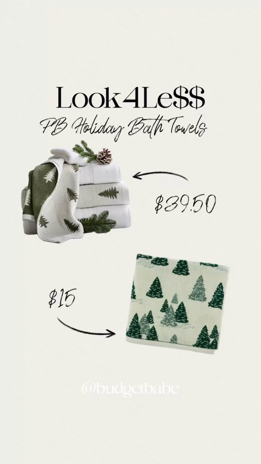 Pottery Barn look for less towels with Christmas trees at Target! Choose from bath or hand towels. Would make a cute gift too. #target lookalike 

#LTKHome #LTKHoliday #LTKGiftGuide