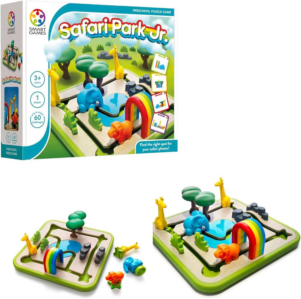 SmartGames Safari Park Jr. Preschool Puzzle Game with 60 Challenges for Ages 3 and Up | Amazon (US)