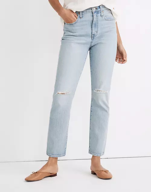 The High-Rise Slim Crop Boyjean in Dumas Wash: Ripped Edition | Madewell