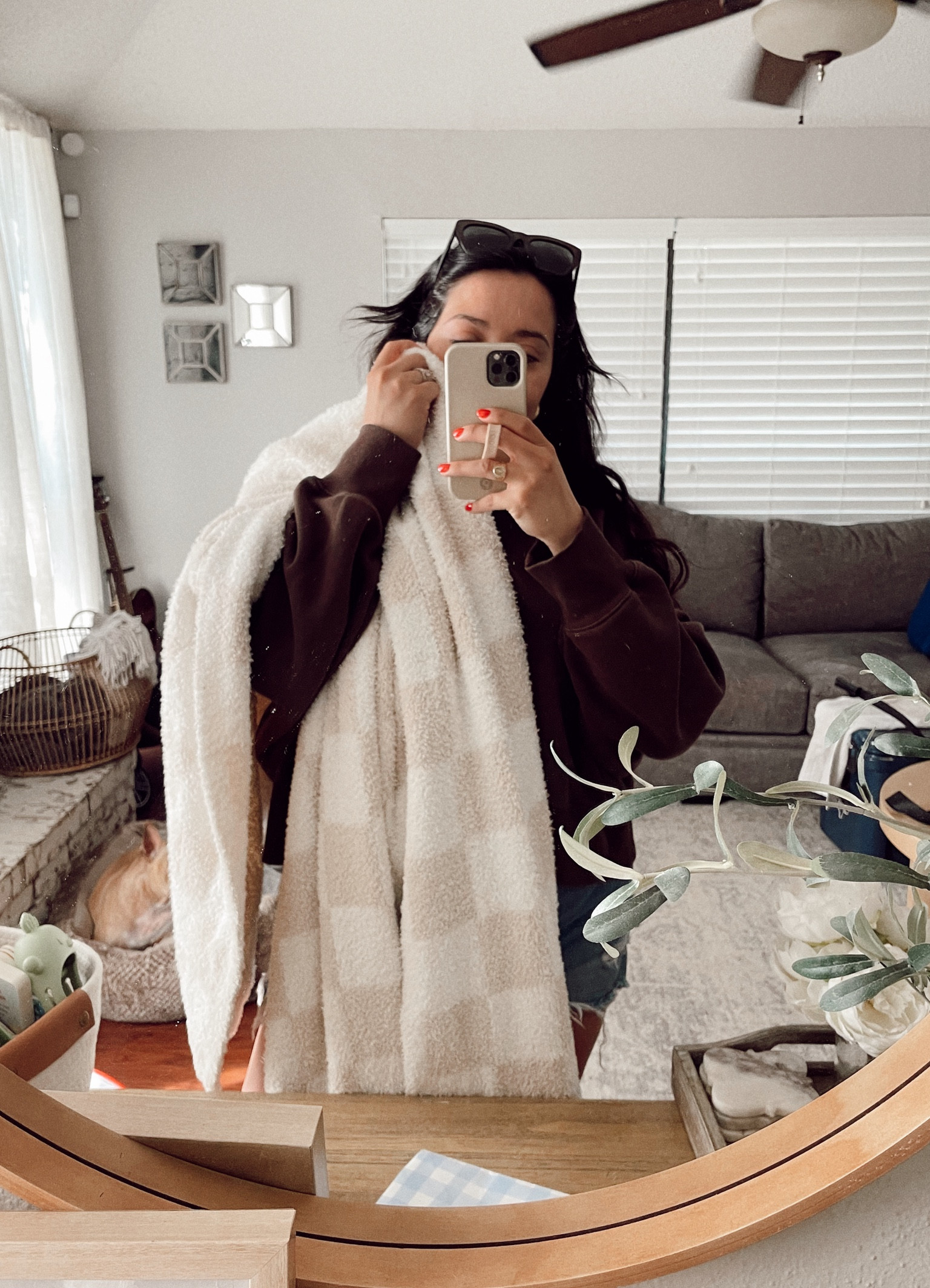 This luxe checkered blanket is one of my favorite finds!!! From Caden Lane, size “throw”/color “toffee”, so soft and cozy☁️🤎

#LTKhome #LTKfamily #LTKbaby