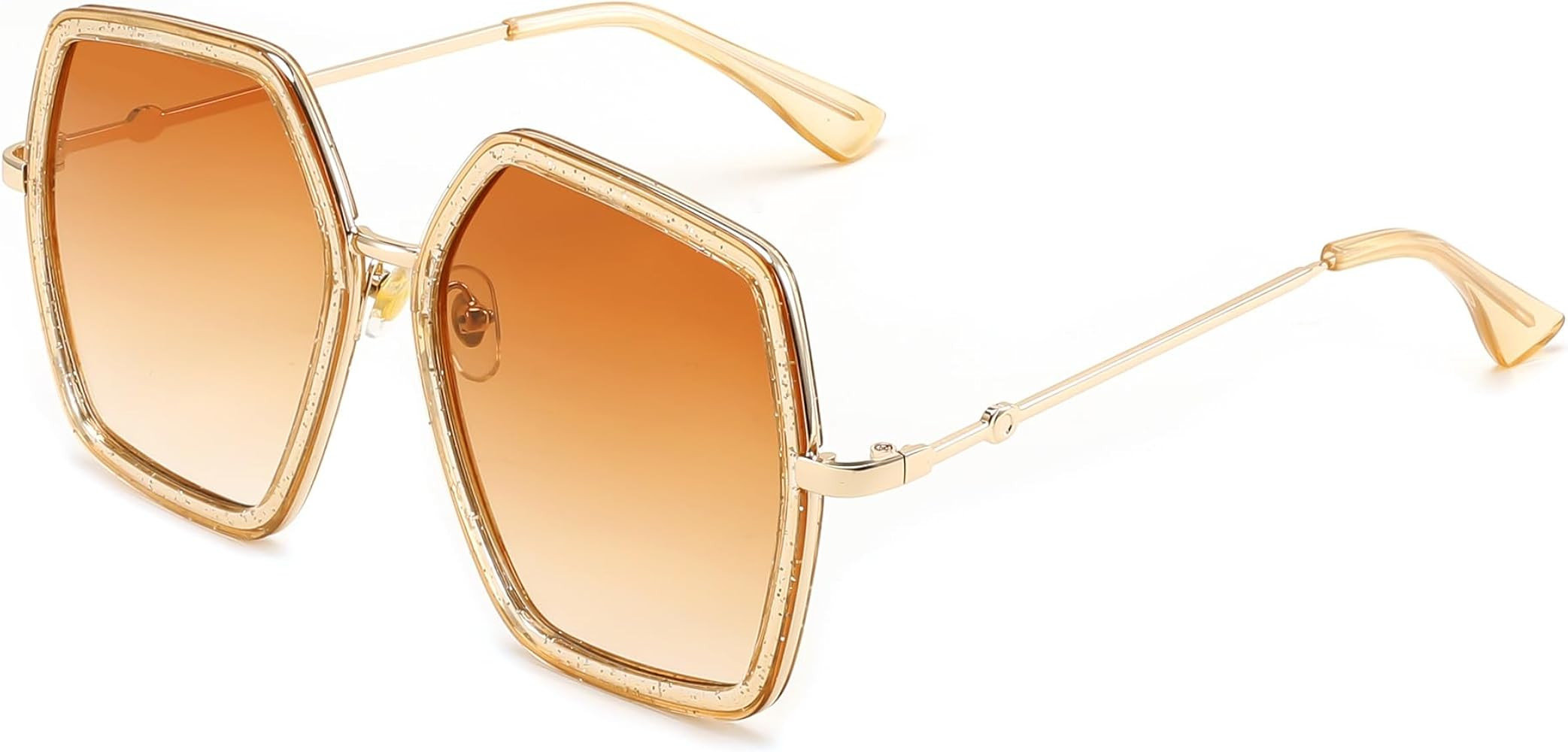 FEISEDY Women Large Hexagon Inspired Sunglasses Fashion Irregular Design Style Geometric B2503 | Amazon (US)