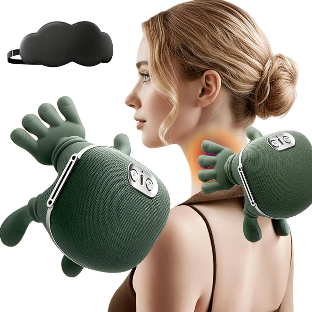 Neck Massager, 2026 New Electric Shiatsu Neck and Back Massager, Deep Tissue with Heating and Tra... | Amazon (US)