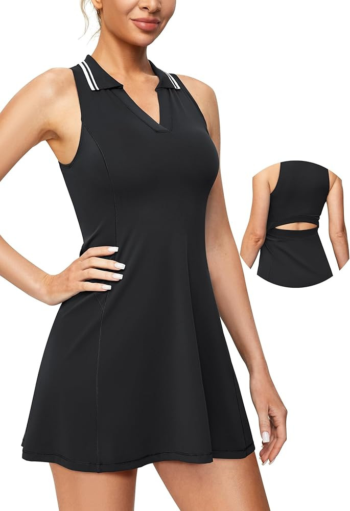 IUGA Tennis Dress for Women Golf Dress with Shorts Underneath Workout Athletic Dresses Built-in B... | Amazon (US)