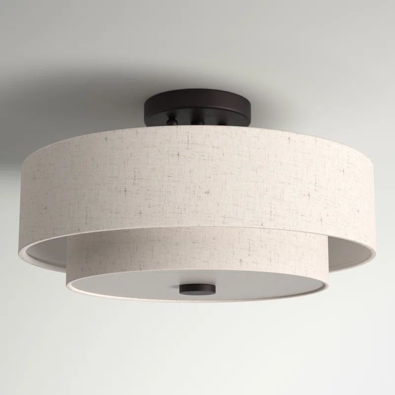 Litwin Fabric Semi Flush Mount | Wayfair North America