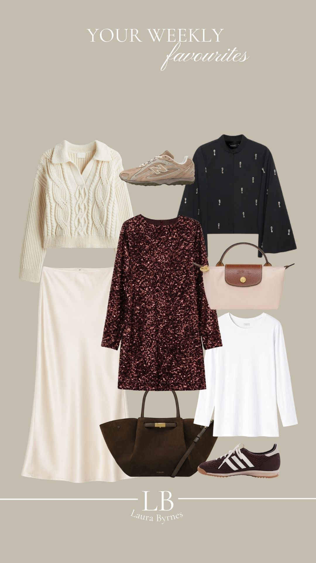 Your most loved this week 💕

Winter Fashion, Winter Style, Winter Outfit, Sequin Dress, Satin Skirt, Knitwear, Party wear, DeMellier Bag, New Balance Trainers, Adidas Trainers 
 

#LTKwinter #LTKuk #LTKpartywear