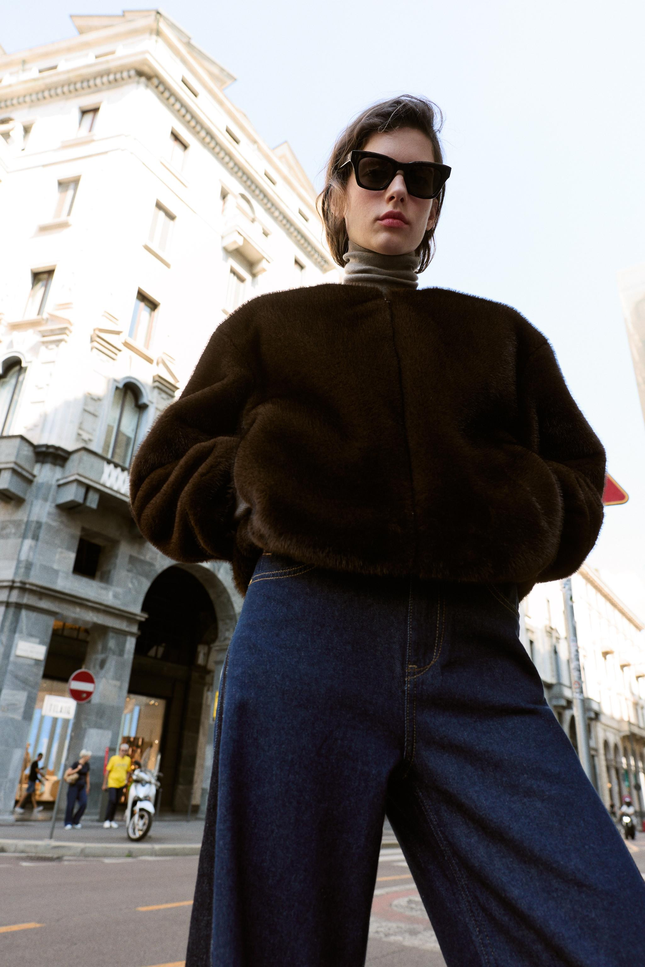 FAUX FUR BOMBER JACKET | Zara US