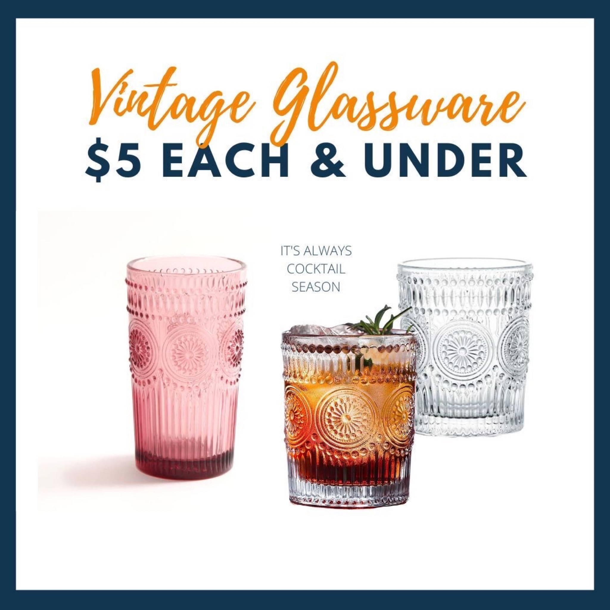 We’re loving these vintage-inspired glassware sets! 🤩🙌🏼 Plus they’re so affordable at $5 or less per glass!!! With warmer weather here we’re dreaming up all the amazing cocktails/mocktails we can whip up with these! 😍🔥

#LTKhome #LTKunder50 #LTKSeasonal