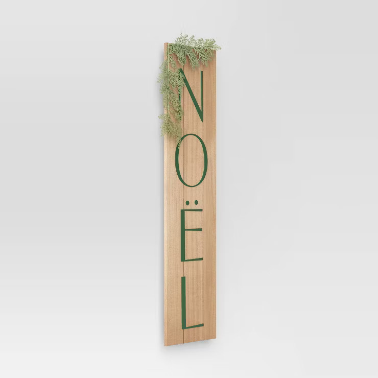 10" x 40" Leaner Wall Sign Panel 'Noel' Brown - Threshold™ | Target