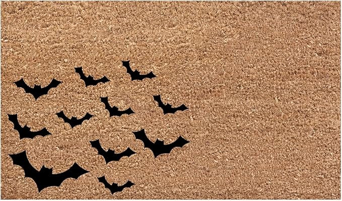 Black Bat Mat Halloween Door Mat Home Decorations, Non-Slip Bat Welcome Doormat for Front Door, I... | Amazon (US)
