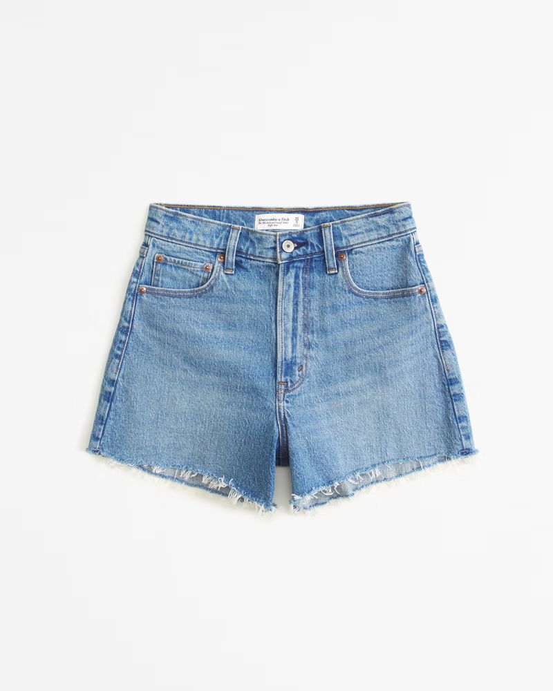 Abercrombie & Fitch Women's High Rise 90s Cutoff Short in Medium - Size 30 | Abercrombie & Fitch (US)