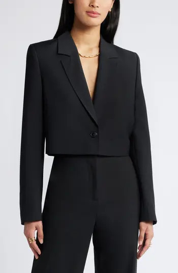 Nordstrom Crop Wool Blend Blazer | Nordstrom | Nordstrom