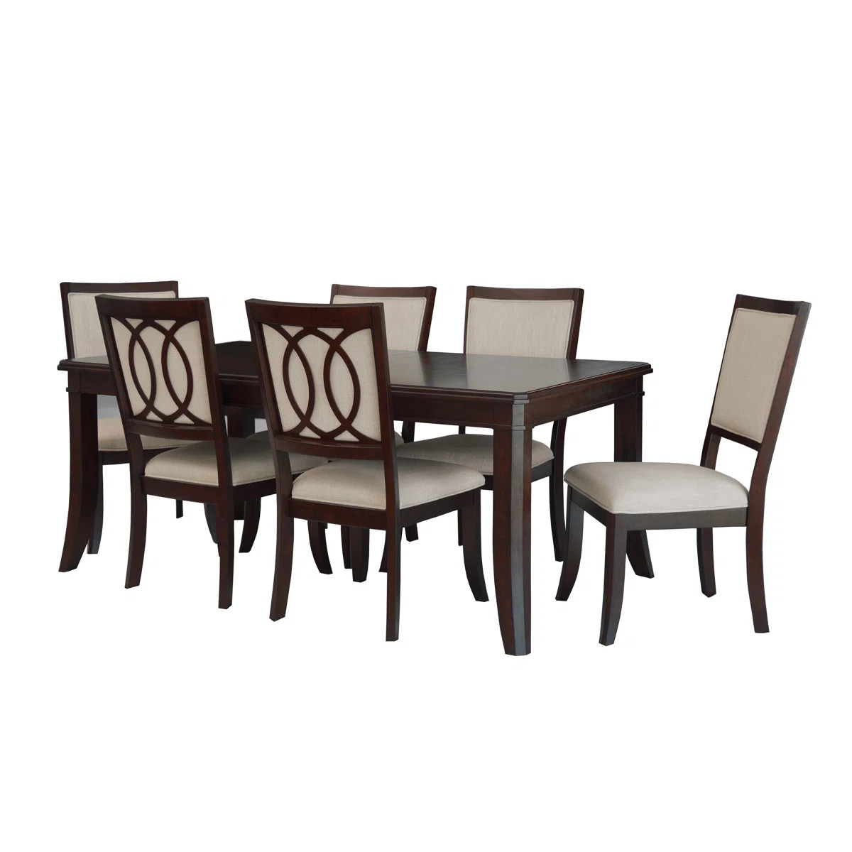 Artorias 6-Person Solid Wood Four-Leg Dining Set | Wayfair North America