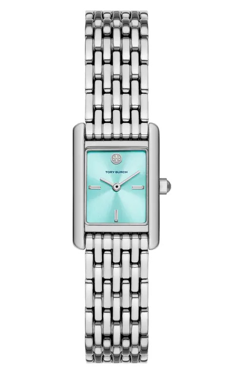 Tory Burch The Small Eleanor Bracelet Watch, 19mm x 28mm in Silver at Nordstrom | Nordstrom
