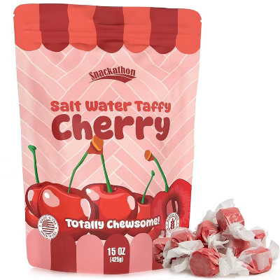 Snackathon Salt Water Taffy Single Flavor, Cherry, 15 Ounce | Target