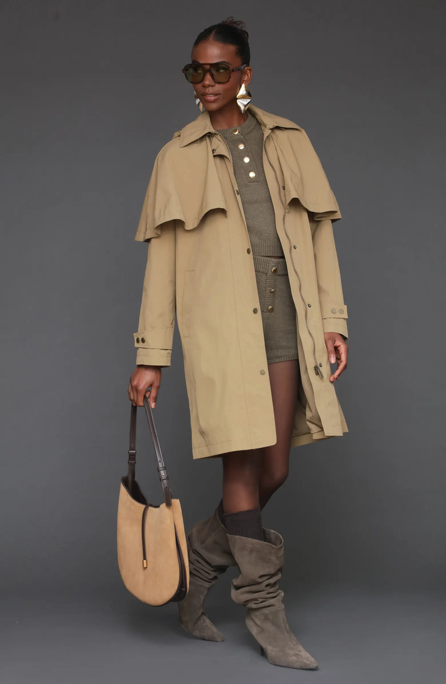 Avec Les Filles Hooded Cape Raincoat | Nordstrom | Nordstrom