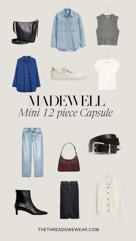 Mini capsule wardrobe from the Madewell Sale:
1 accessory 
2 sweaters
2 bottoms
2 shoes
2 bags
3 tops


#LTKstyletip #LTKsalealert #LTKxMadewell