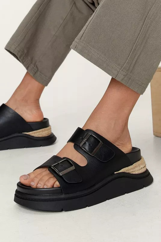 Chunky Woven Double Buckle Sandals | NastyGal (UK, IE)