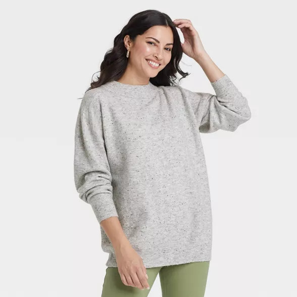 Women's Slouchy Mock Turtleneck Pullover Sweater - A New Day™ | Target