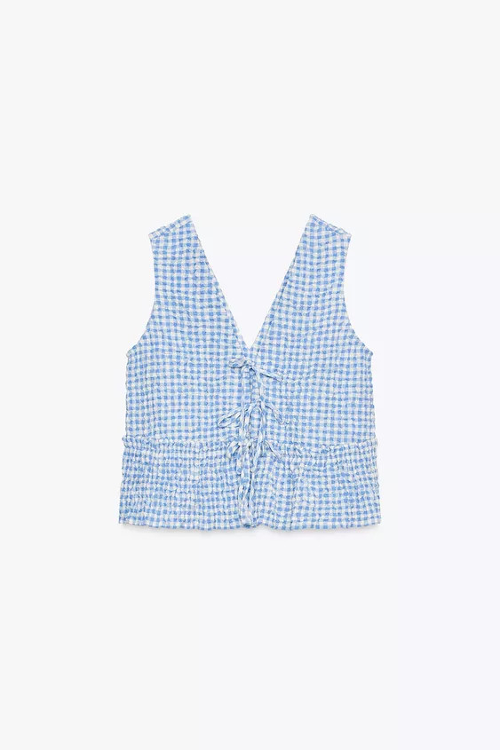 GINGHAM TOP | Zara US